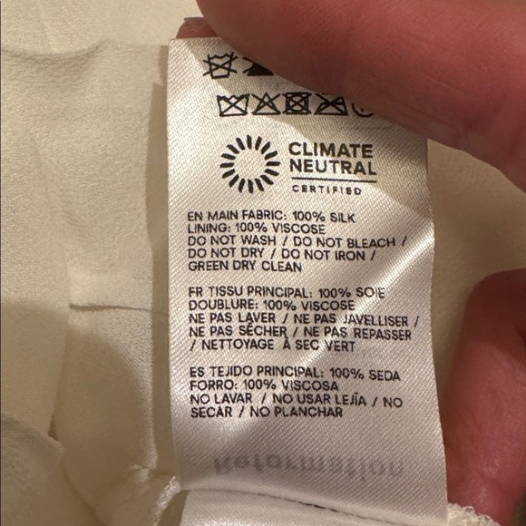 Reformation Ronda Silk Dress Wedding Ivory - Picture 10 of 12